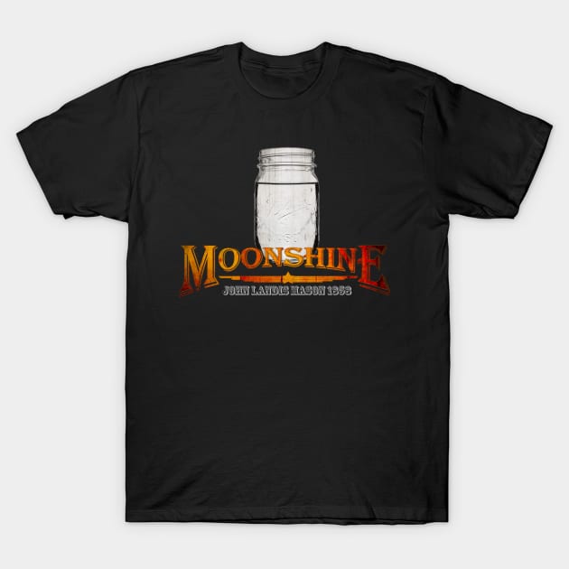 Moonshine Mason Jar Inspired Design T-Shirt by HellwoodOutfitters